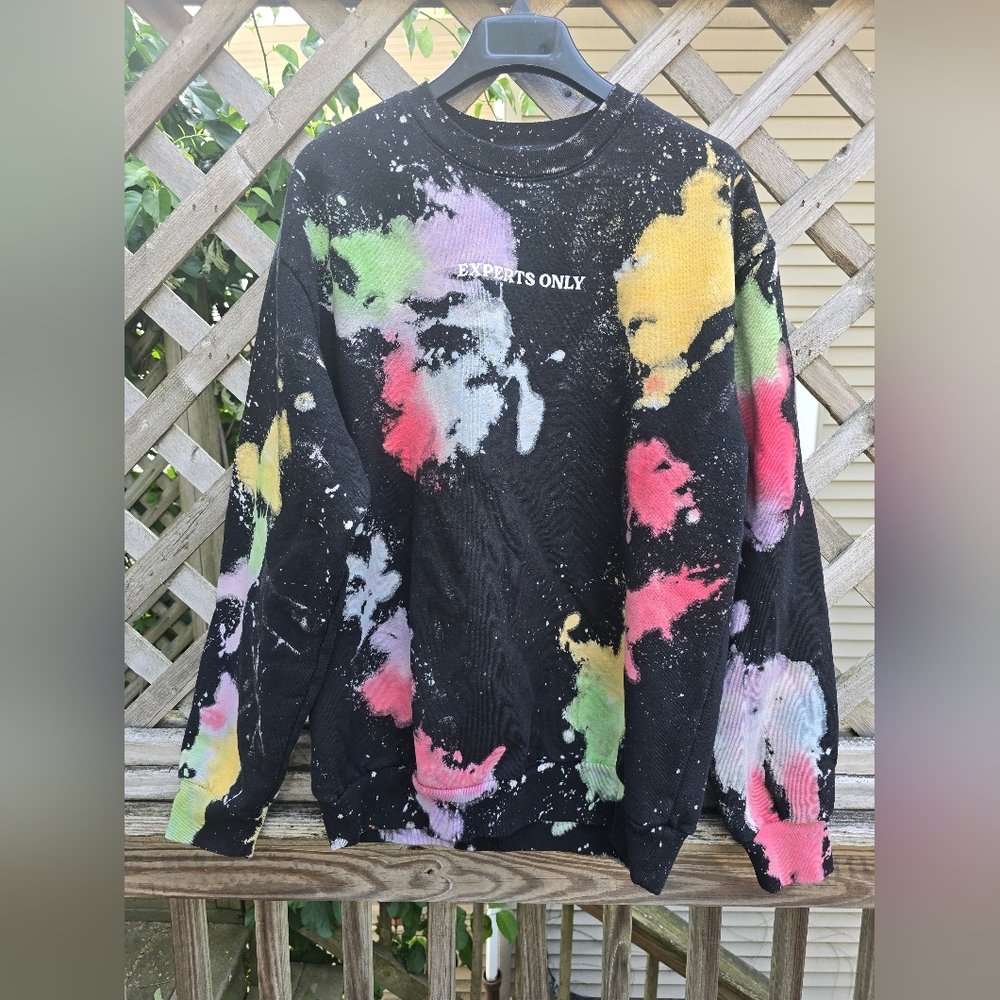 Black Multicolor Men's Sweatshirt